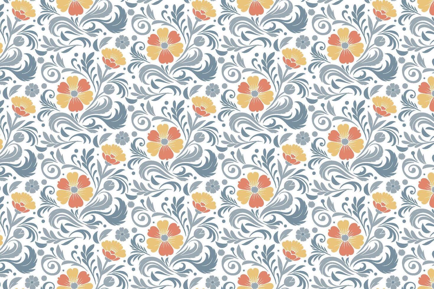 line art flower illustration with elegant abstract contours for pillowcase designs fabric decoration and digital textile applications vector