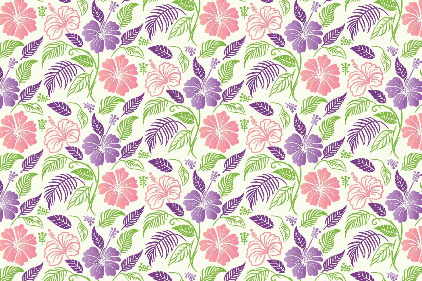 abstract floral pattern with line art rose compositions and repeating leaf doodles perfect for table top fabric, packaging material, and pillow cover designs vector
