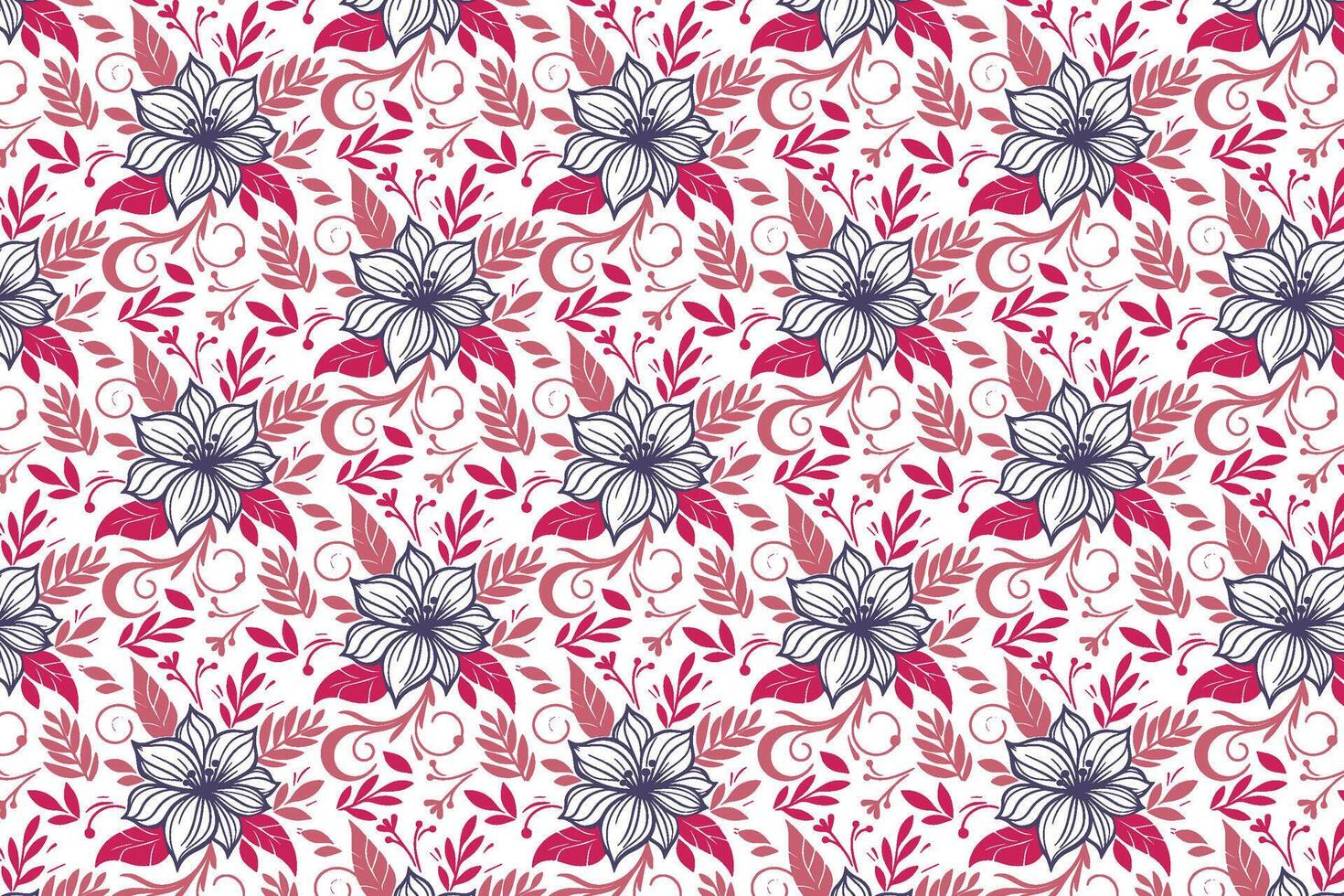 minimal floral illustration featuring abstract outline motifs for textile applications fashion industry home accessories and packaging design vector