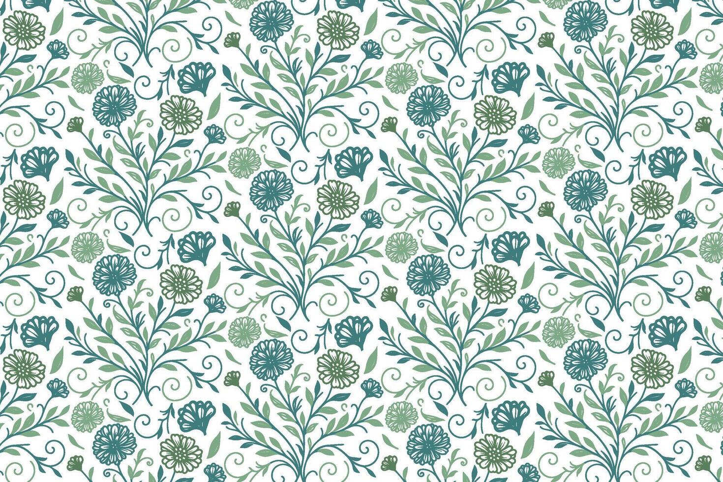 botanical art pattern featuring flowing floral outlines for textile companies creating wrapping papers bedsheet covers and fashion prints vector