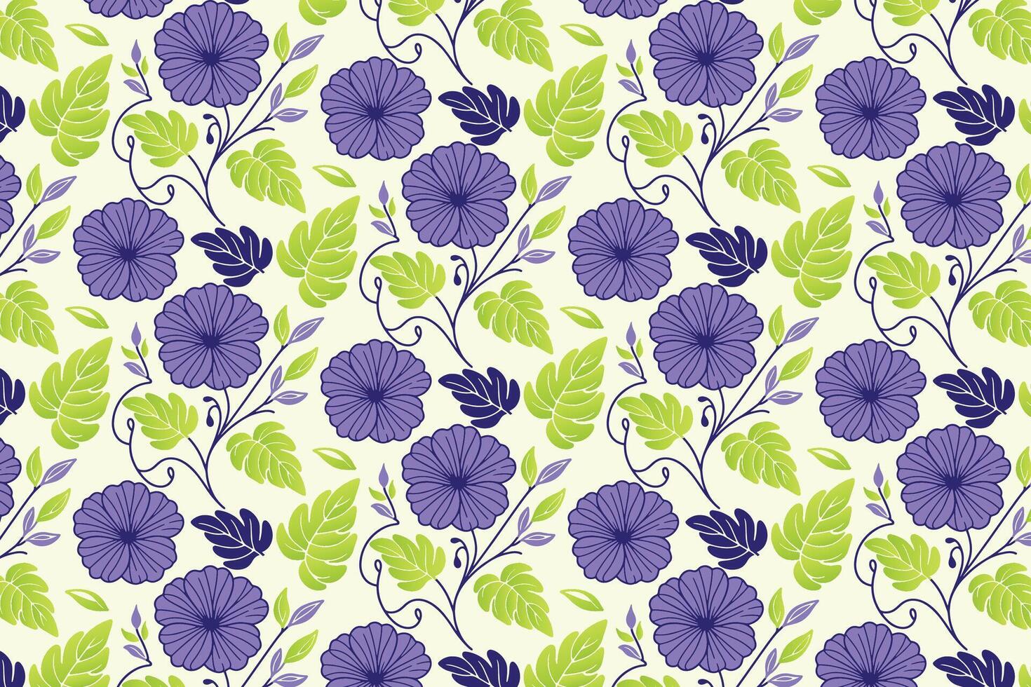 sketch floral pattern with cotton elements and minimal leaves for product packaging, clothing design, and kitchen wear applications vector