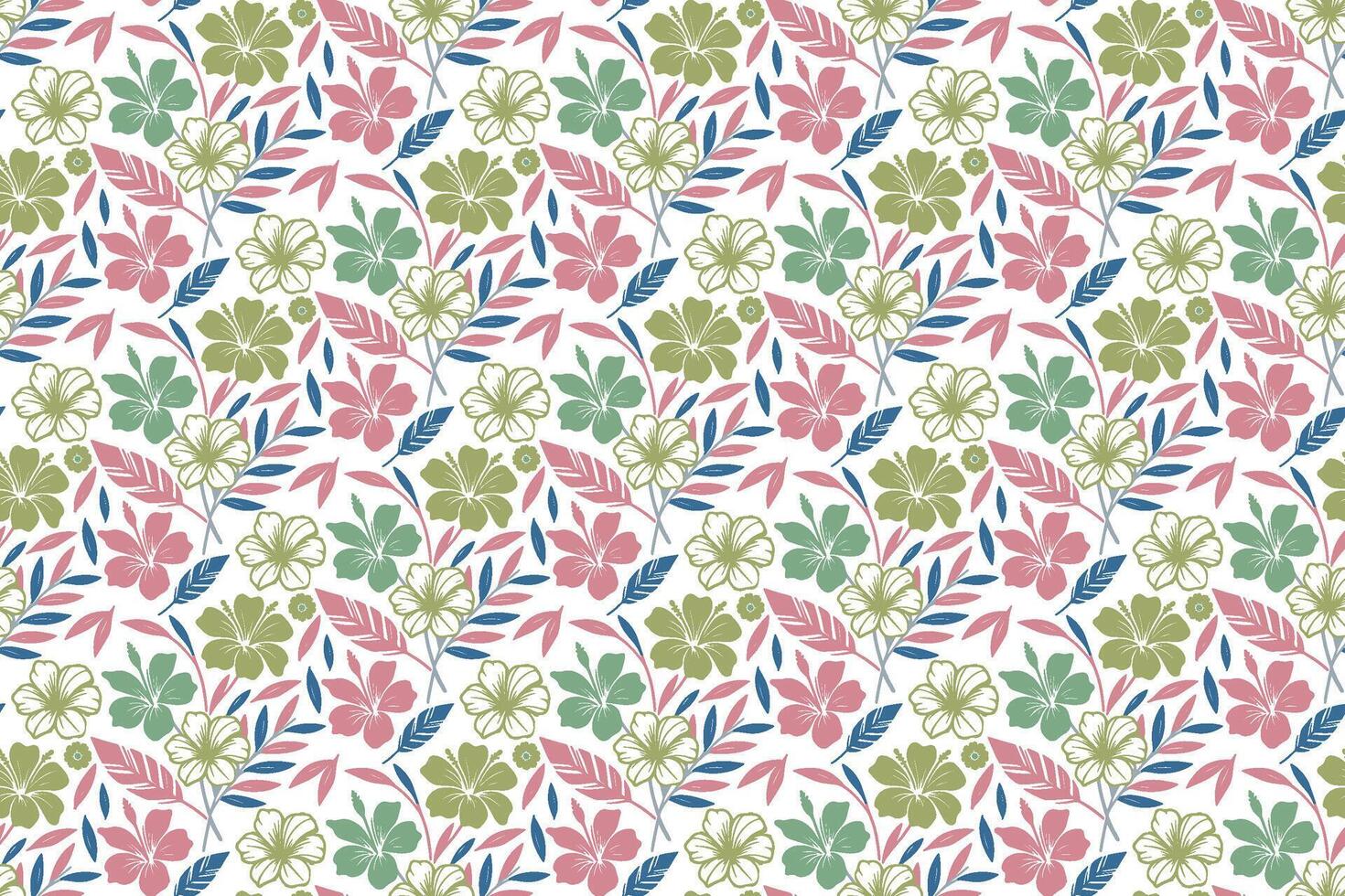 natural floral pattern in linear sketch form used for home textile design wrapping purposes bedsheet decor and contemporary fabric printing vector