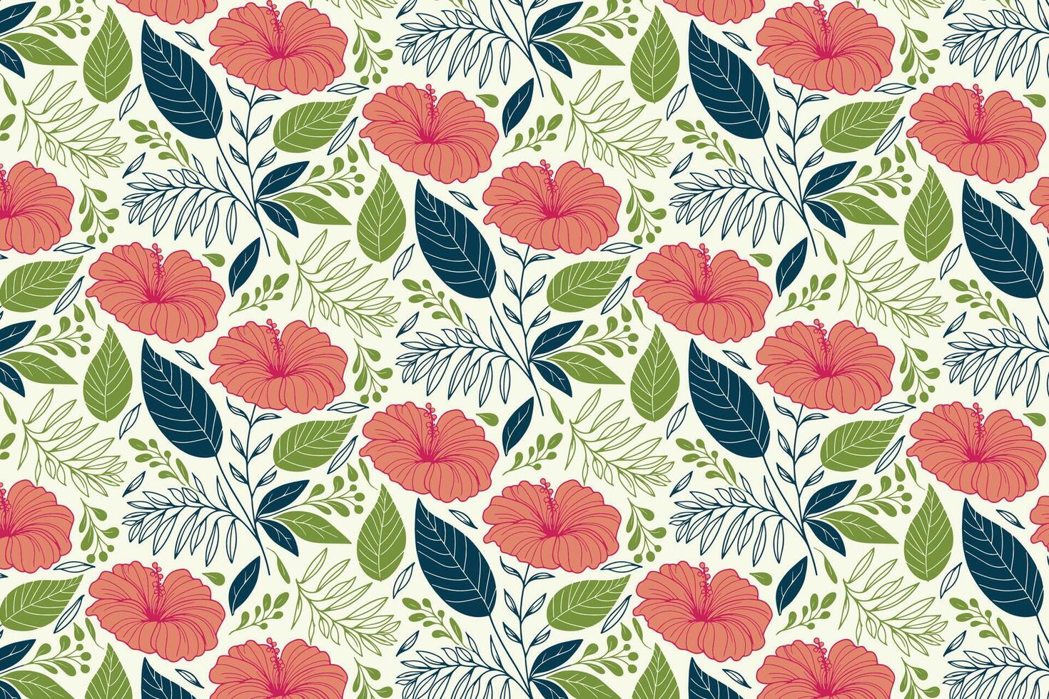 continuous rose and leaf pattern with modern repetition designed for stylish women clothing, fabric production, and product packaging use vector