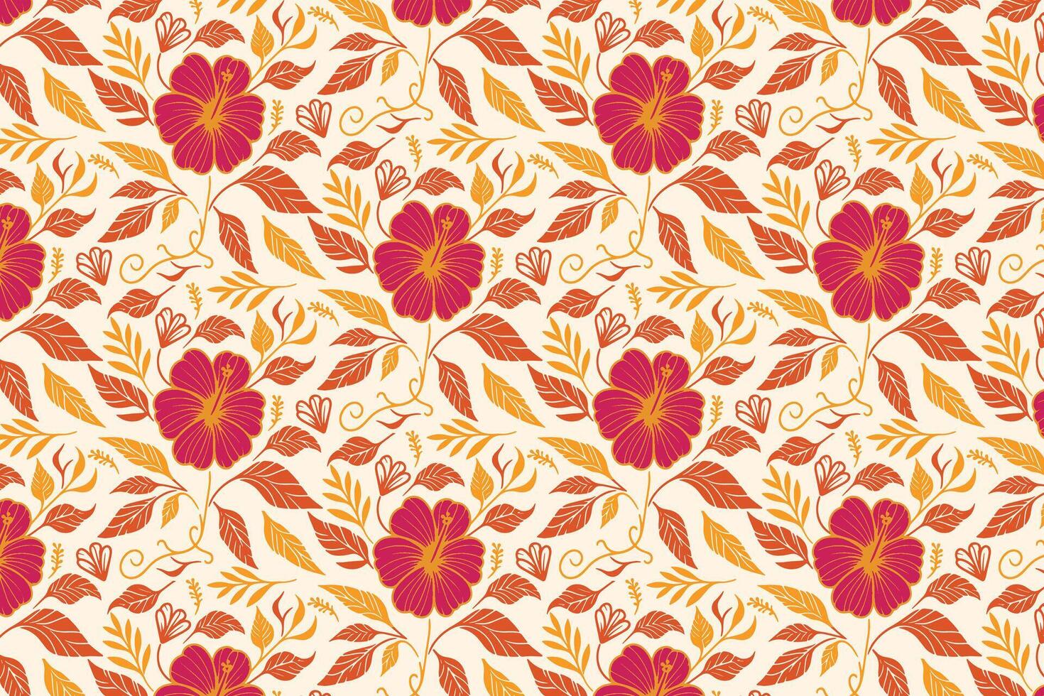 modern abstract flower pattern featuring cotton bloom outlines and hand drawn leaf motifs ideal for pillow cover fabric, kitchen wear, and gift packaging vector