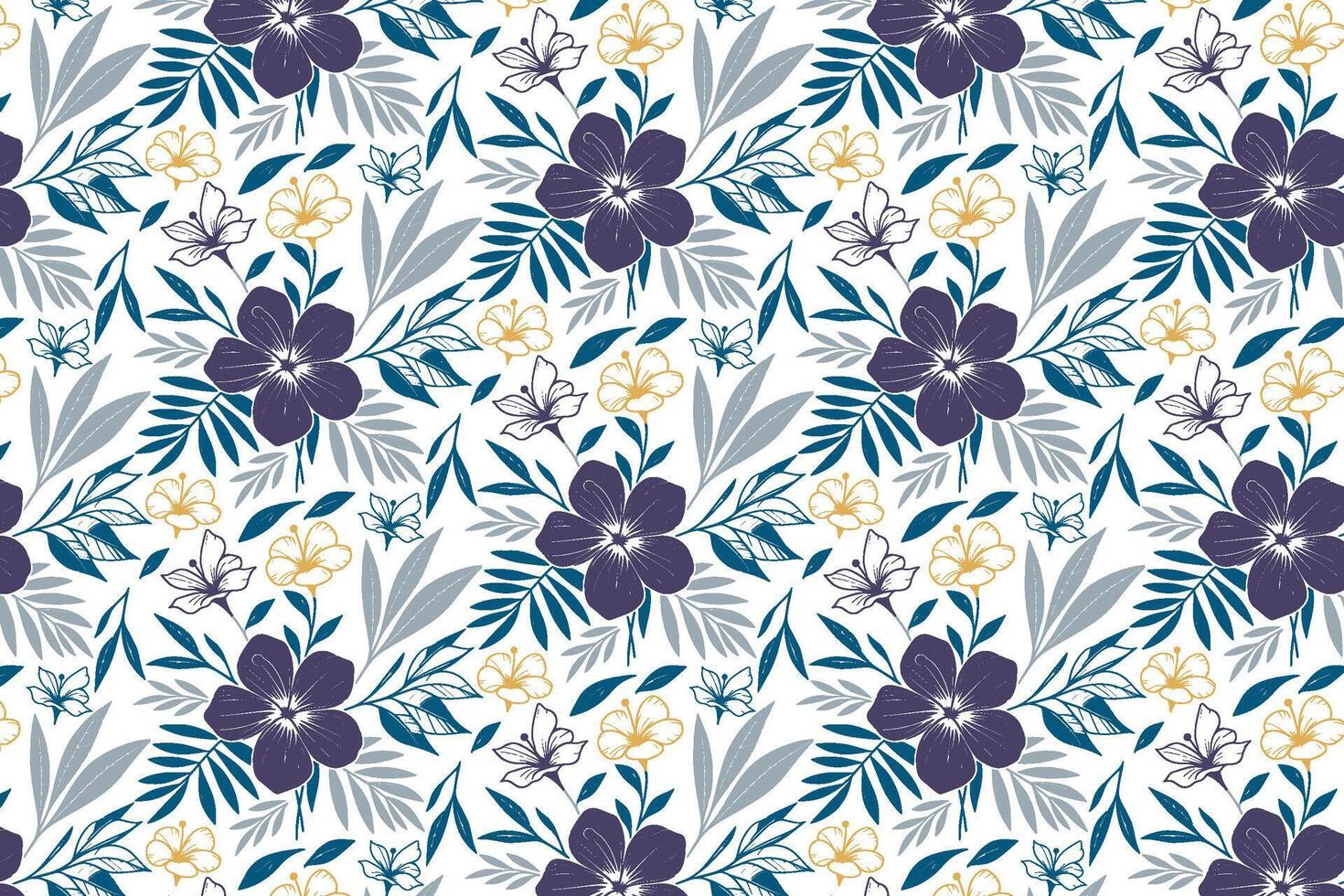 detailed floral sketch design made with flowing line art perfect for textile designers creating prints for women wear fabric wallpaper and home fashion vector