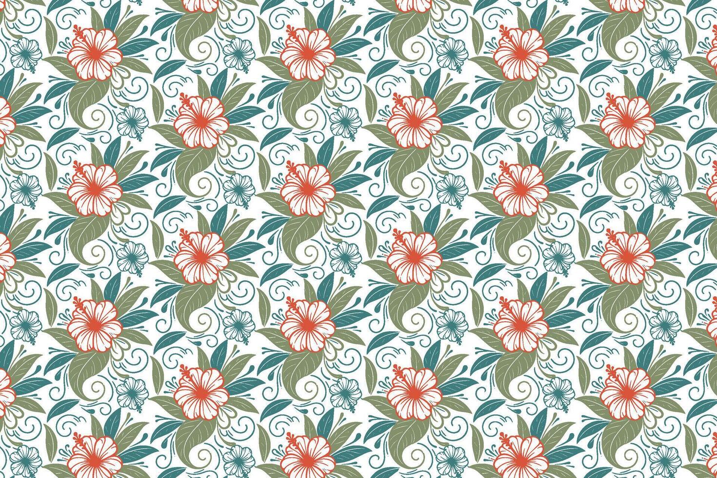 stylish floral line pattern created with abstract one line flower illustrations used in trendy fashion wrapping textile and home decor vector