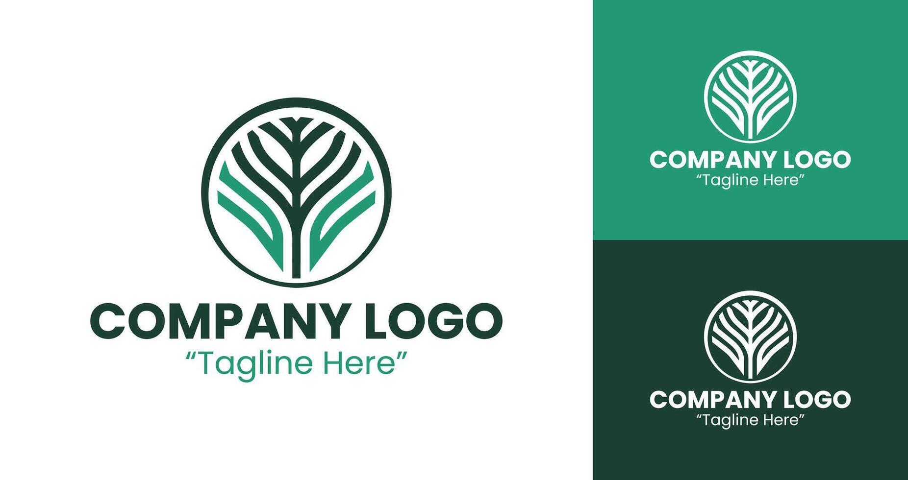 Modern Logo Design with Organic and Dynamic Elements for Business and Corporate Identity in Tosca Green and Dark Green vector
