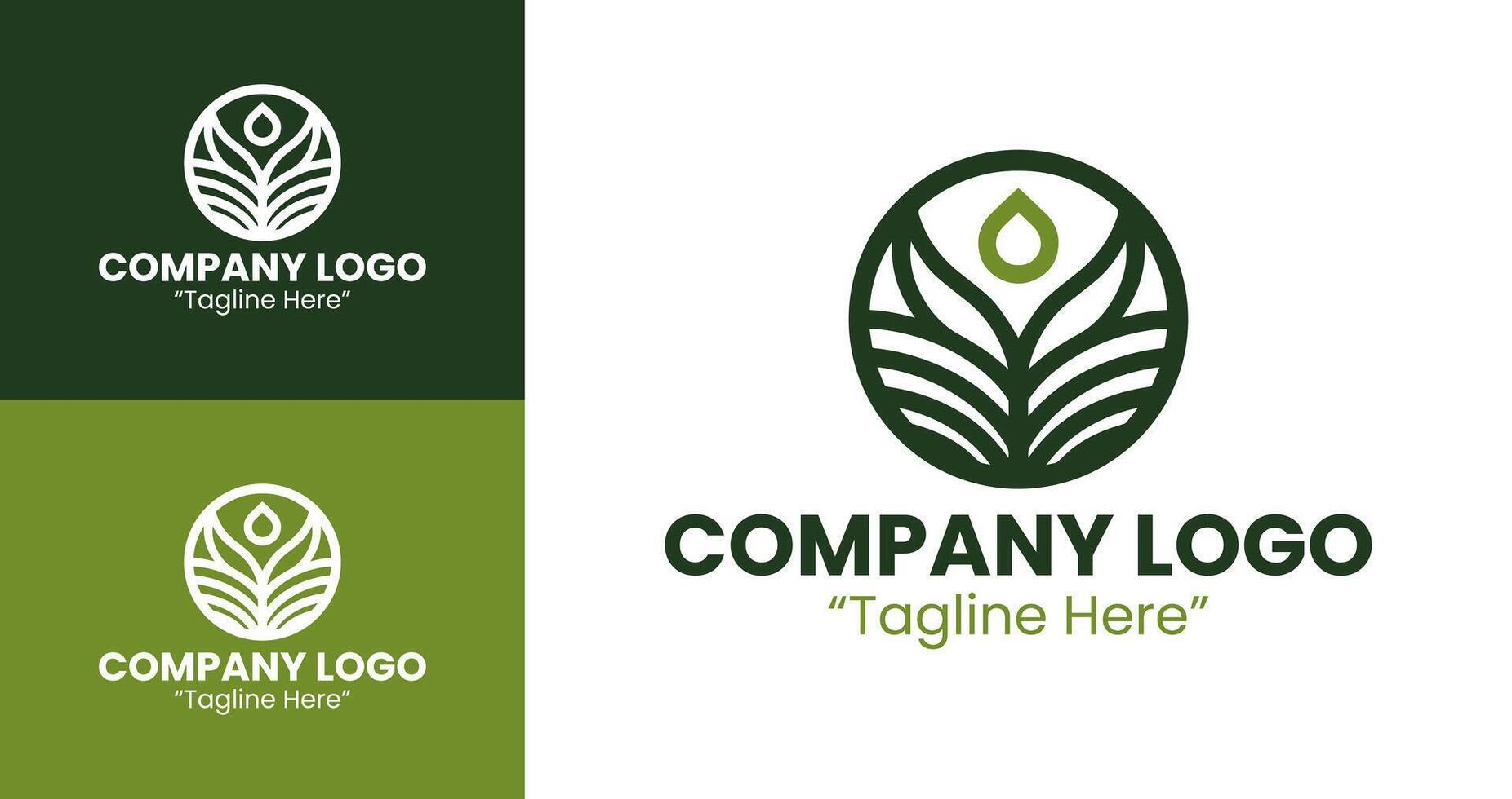 Sleek and Professional Company Logo for Modern Branding and Identity in Green vector