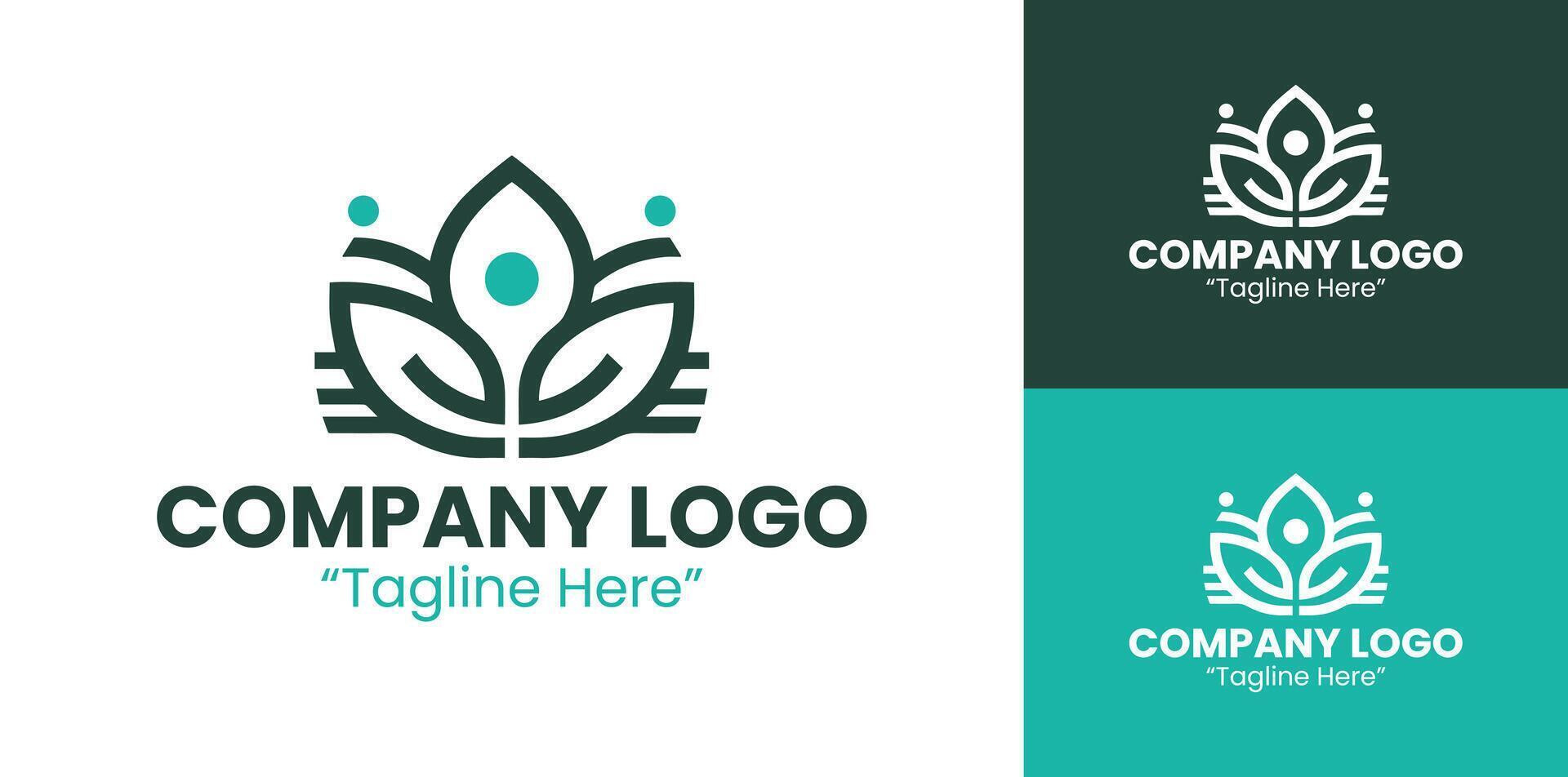 Sophisticated Logo Design for Branding and Identity of Modern Companies and Startups in Teal vector