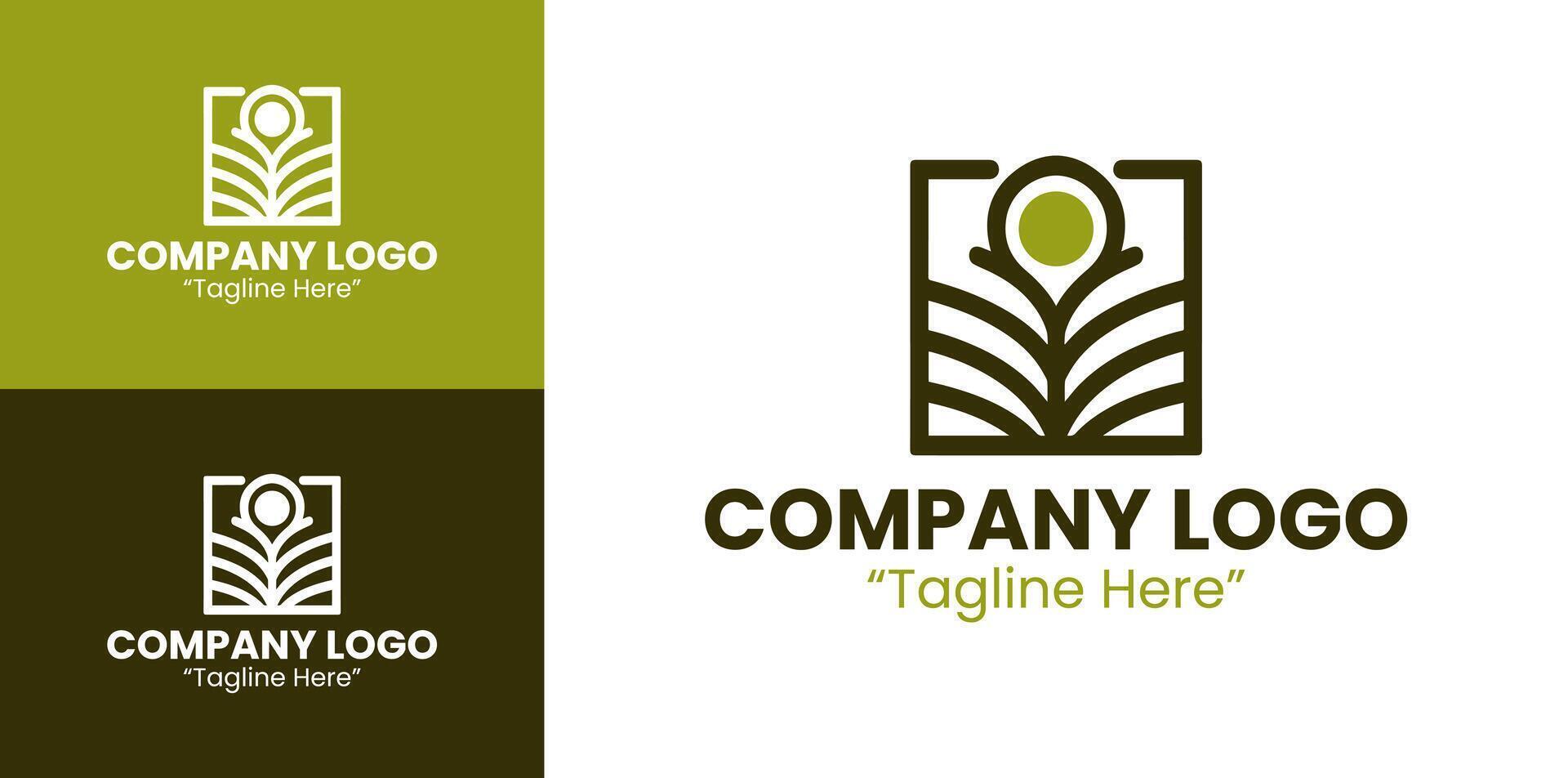 Creative Logo Design for Luxury Branding and Professional Identity Development in Green and Dark Brown vector