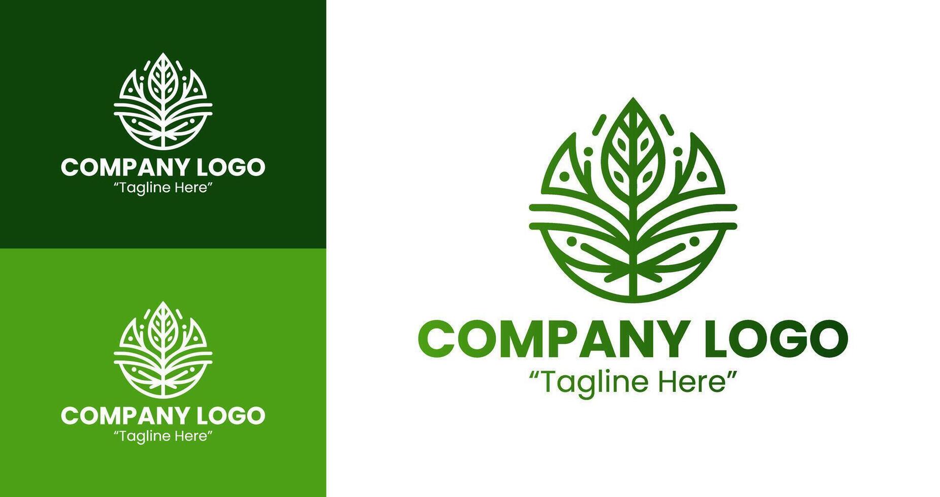 Elegant Company Logo Design for Corporate Branding and Visual Identity in Green vector