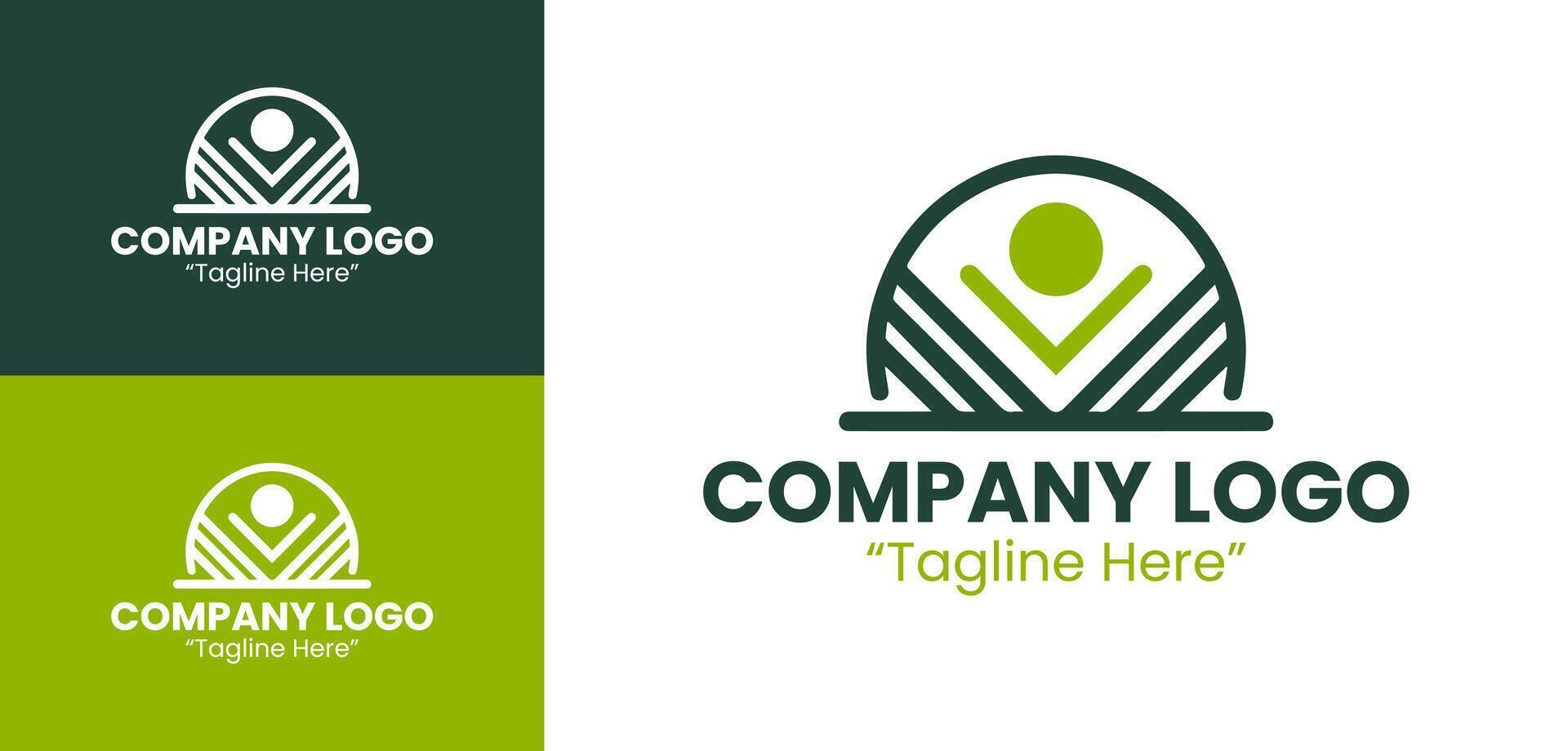 Unique Logo Design for Nature-Based Business Branding and Professional Identity Development in Green vector