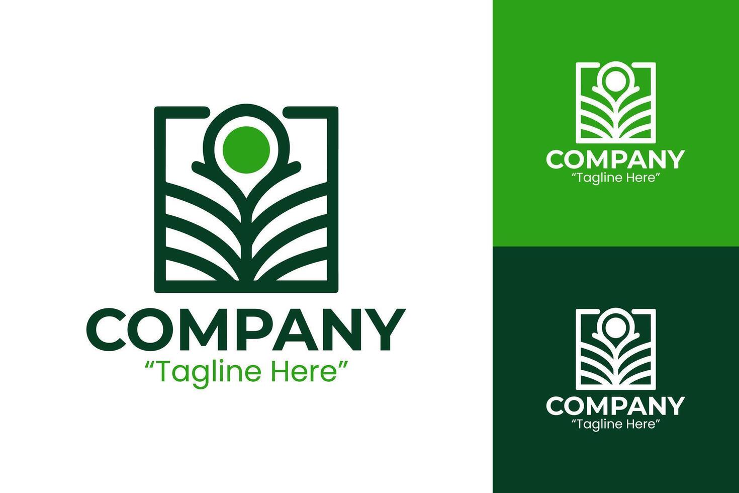 Stylish and Modern Company Logo for Corporate Business Branding in Green vector