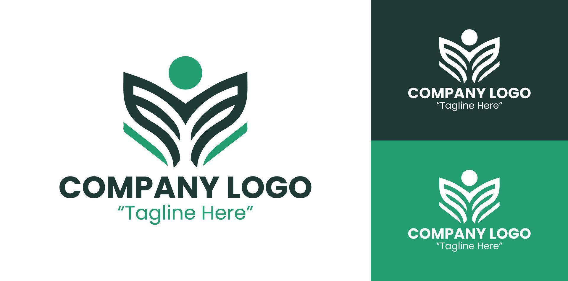Minimalist and Stylish Logos for Tech and Innovation Companies in Green vector