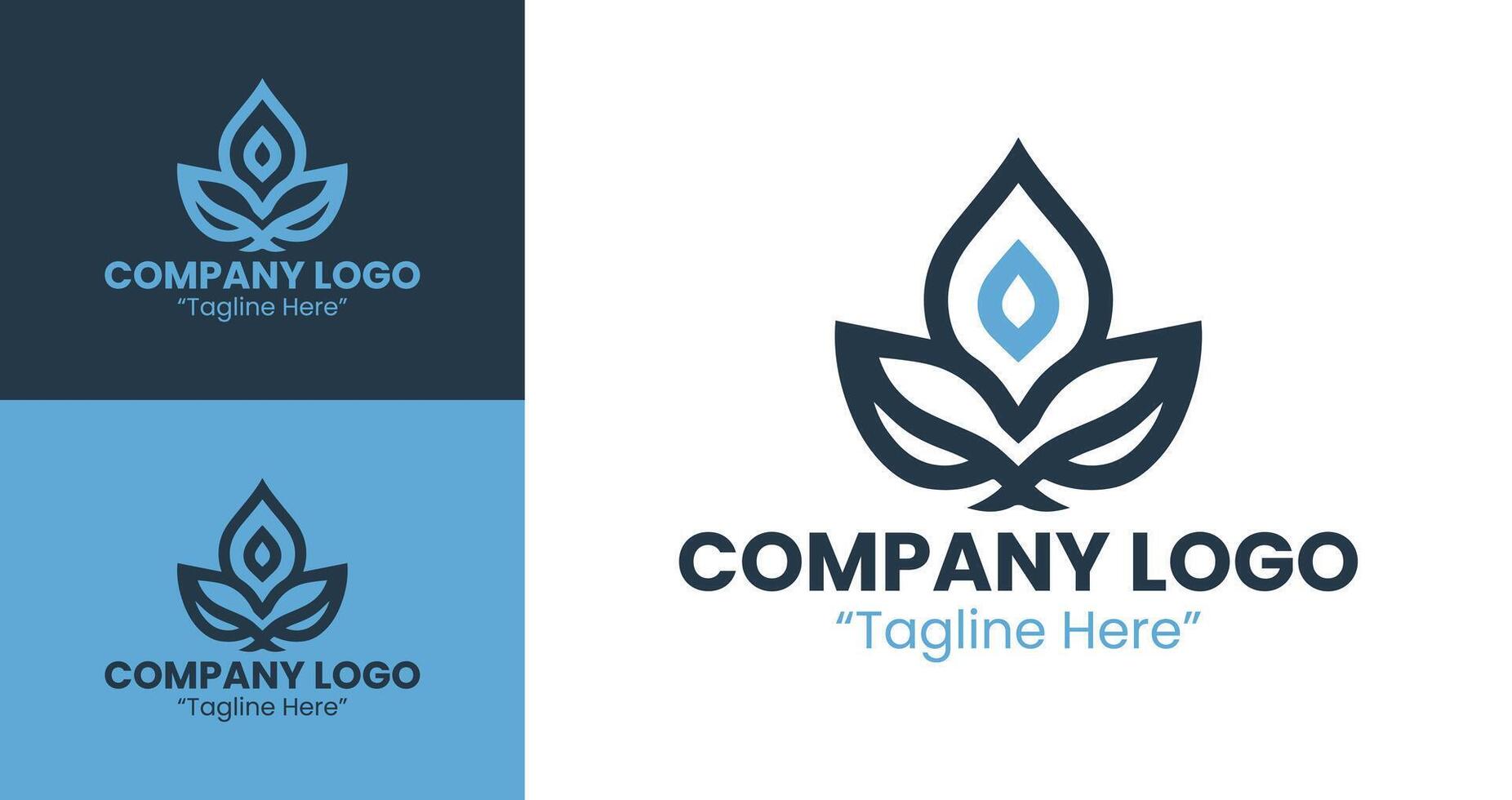 Customizable Company Logo Design for Business Branding and Corporate Identity in Blue vector