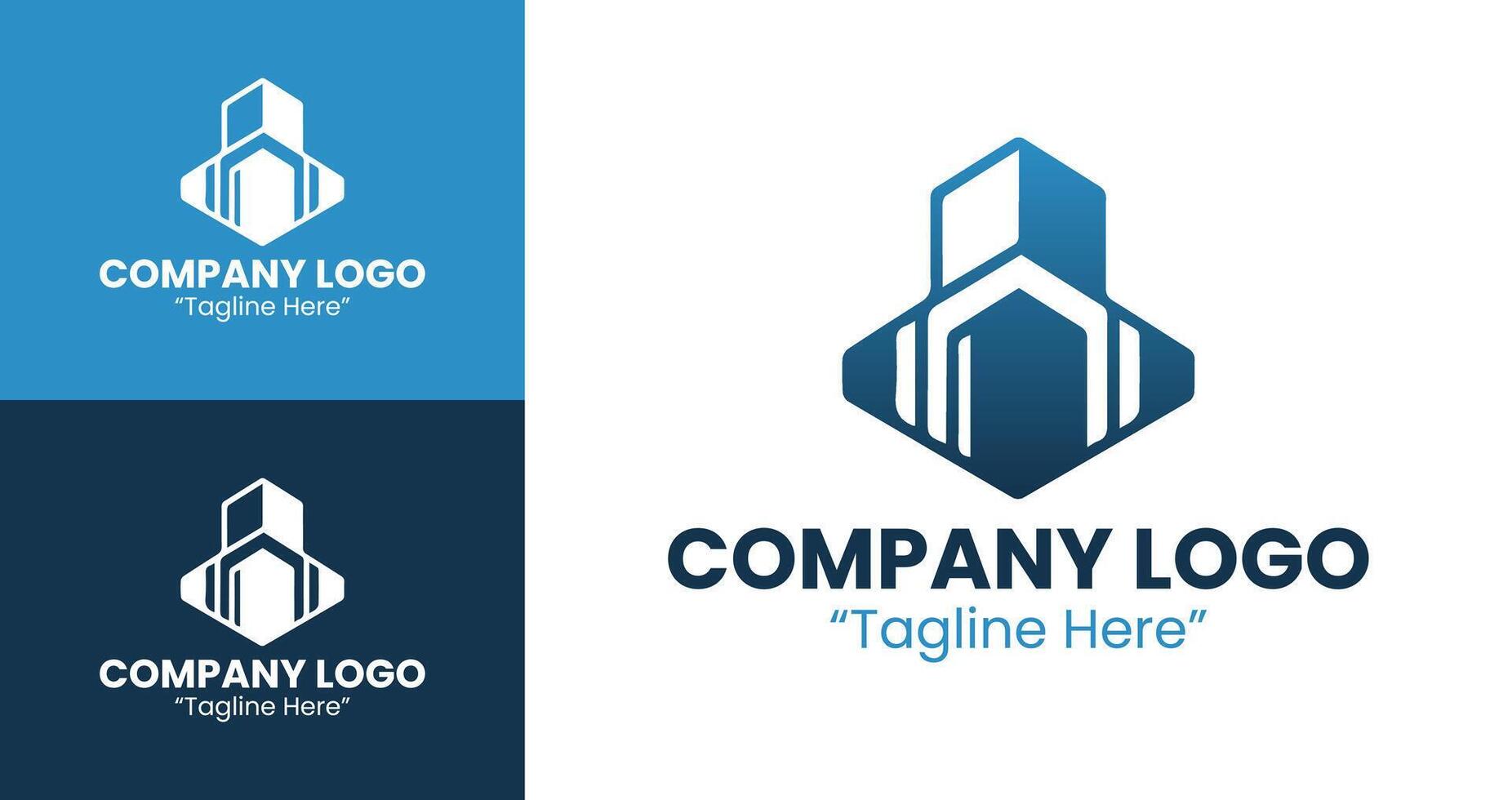 Professional and Customizable Logo Design for Business Branding and Identity in Blue Gradient vector