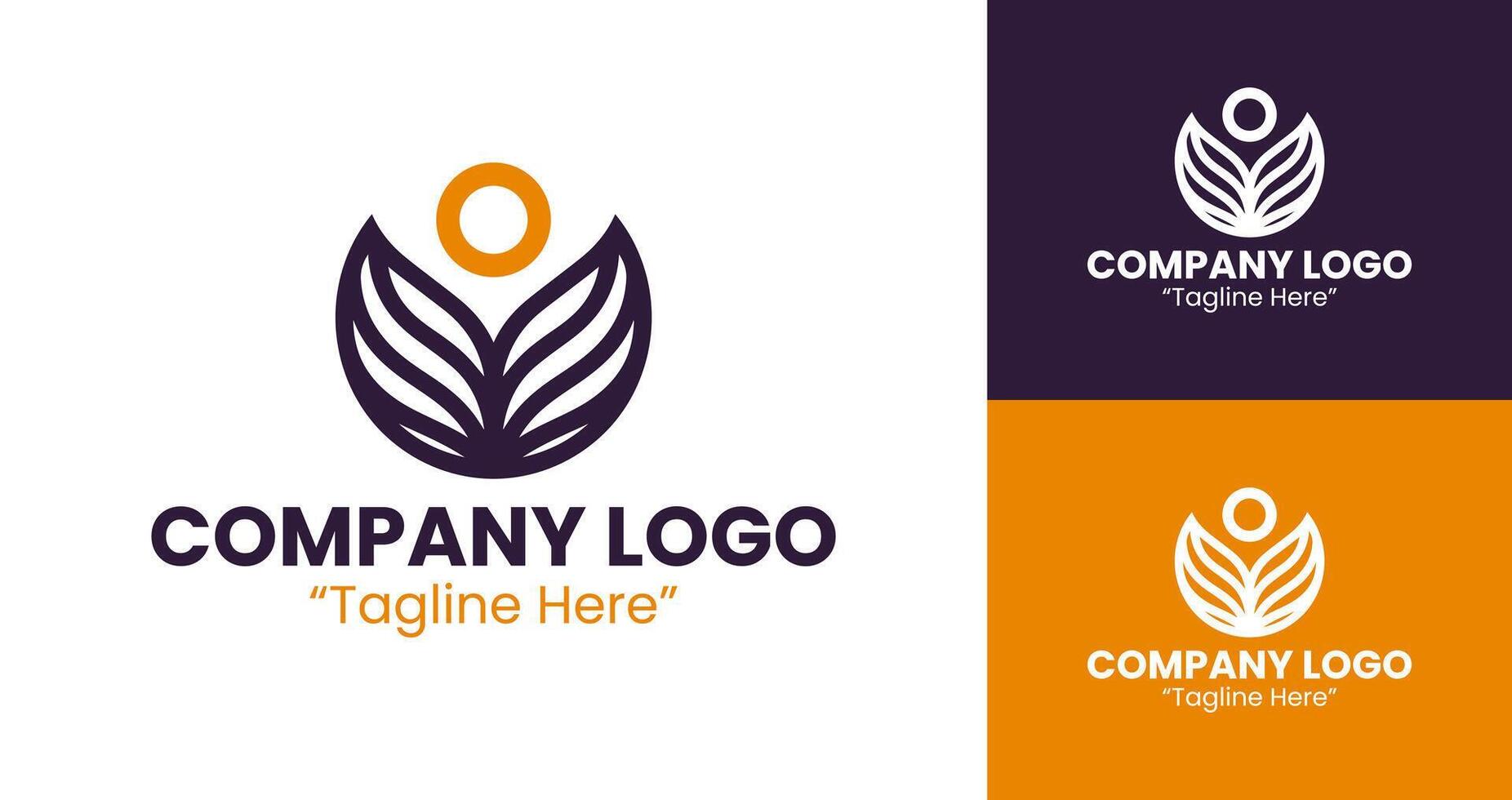 Modern and Professional Logo Design for Creative Business Branding in Orange and Purple vector