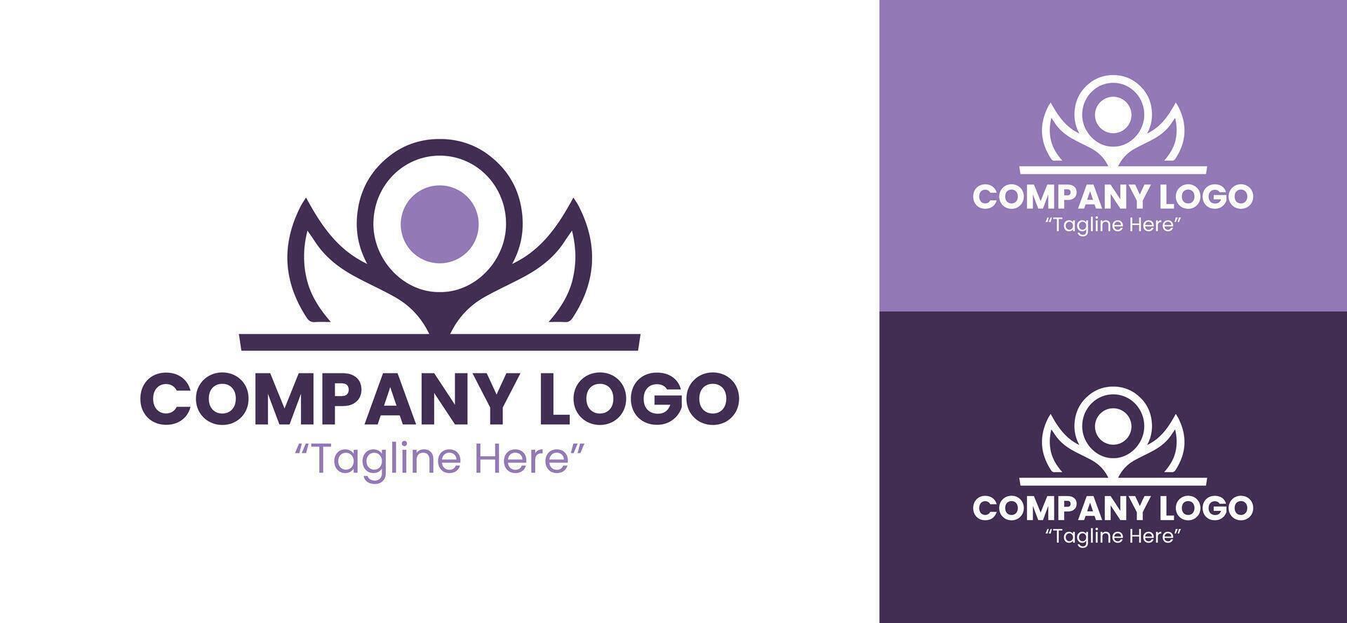 Modern Abstract Logo Design for Business and Creative Branding Solutions in Purple Color vector