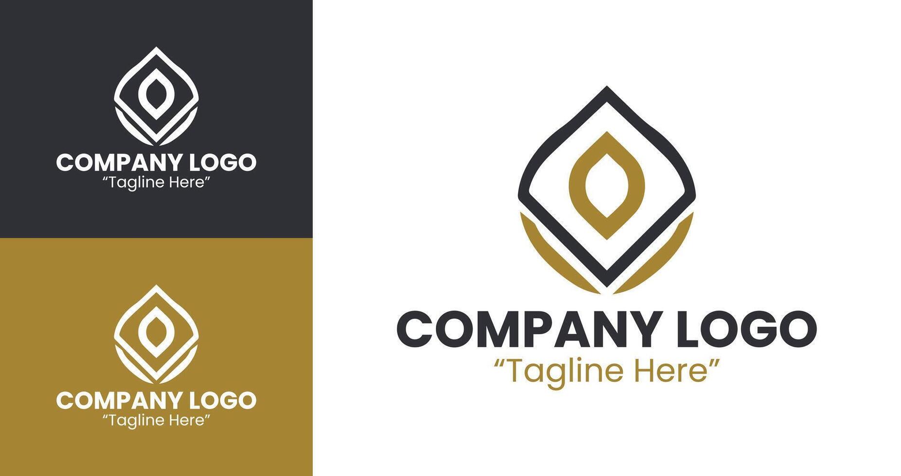 Unique and Clean Logo Designs for Corporate and Business Branding in Brown and Black vector