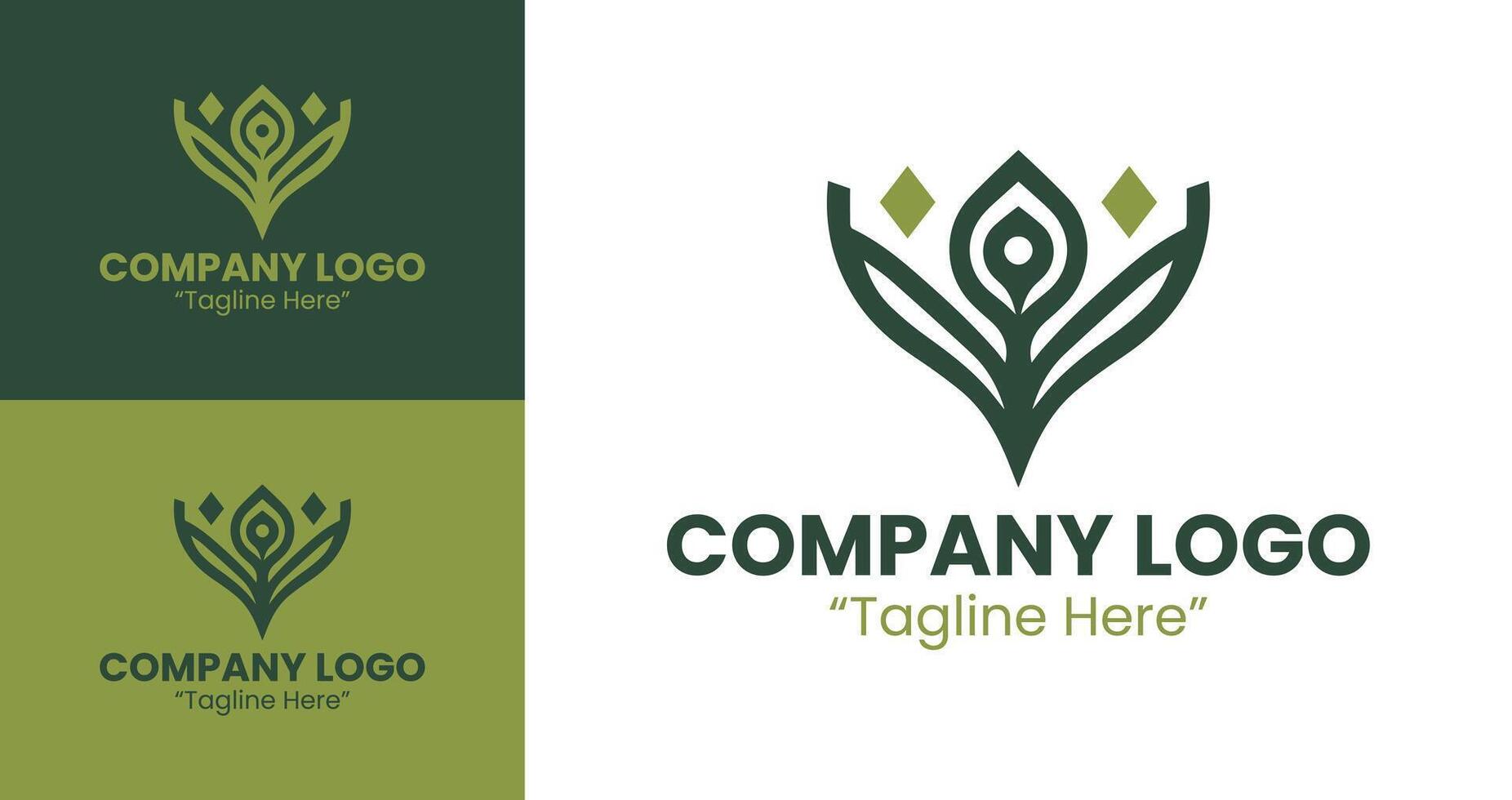 Elegant and Minimalist Logo Designs for Professional Business Identity in Olive Green vector