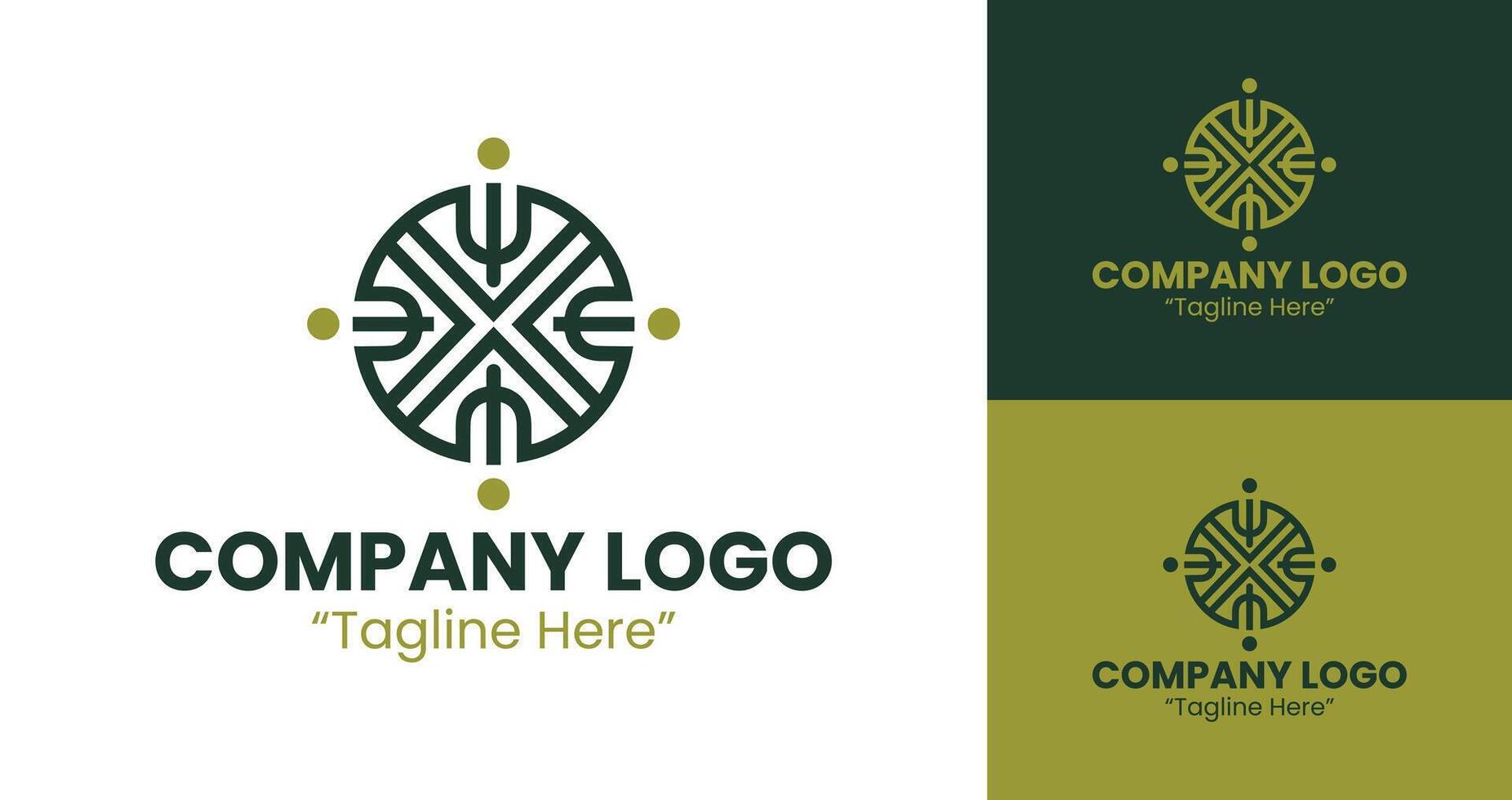 Custom Logo Designs for Professional Business and Branding Identity in Gold and Dark Green vector