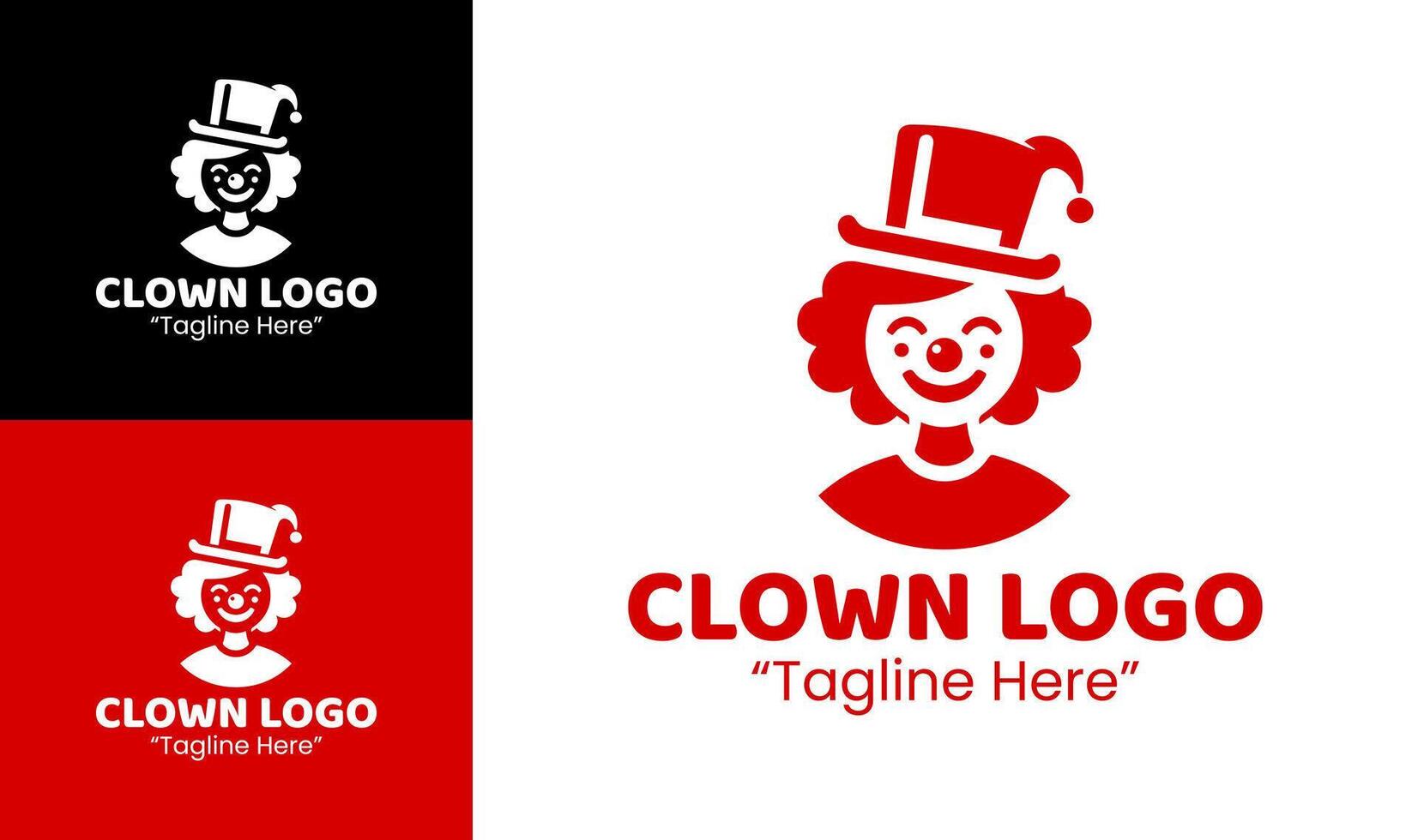 Cheerful Clown Logo with Hat for Kids Event Branding vector