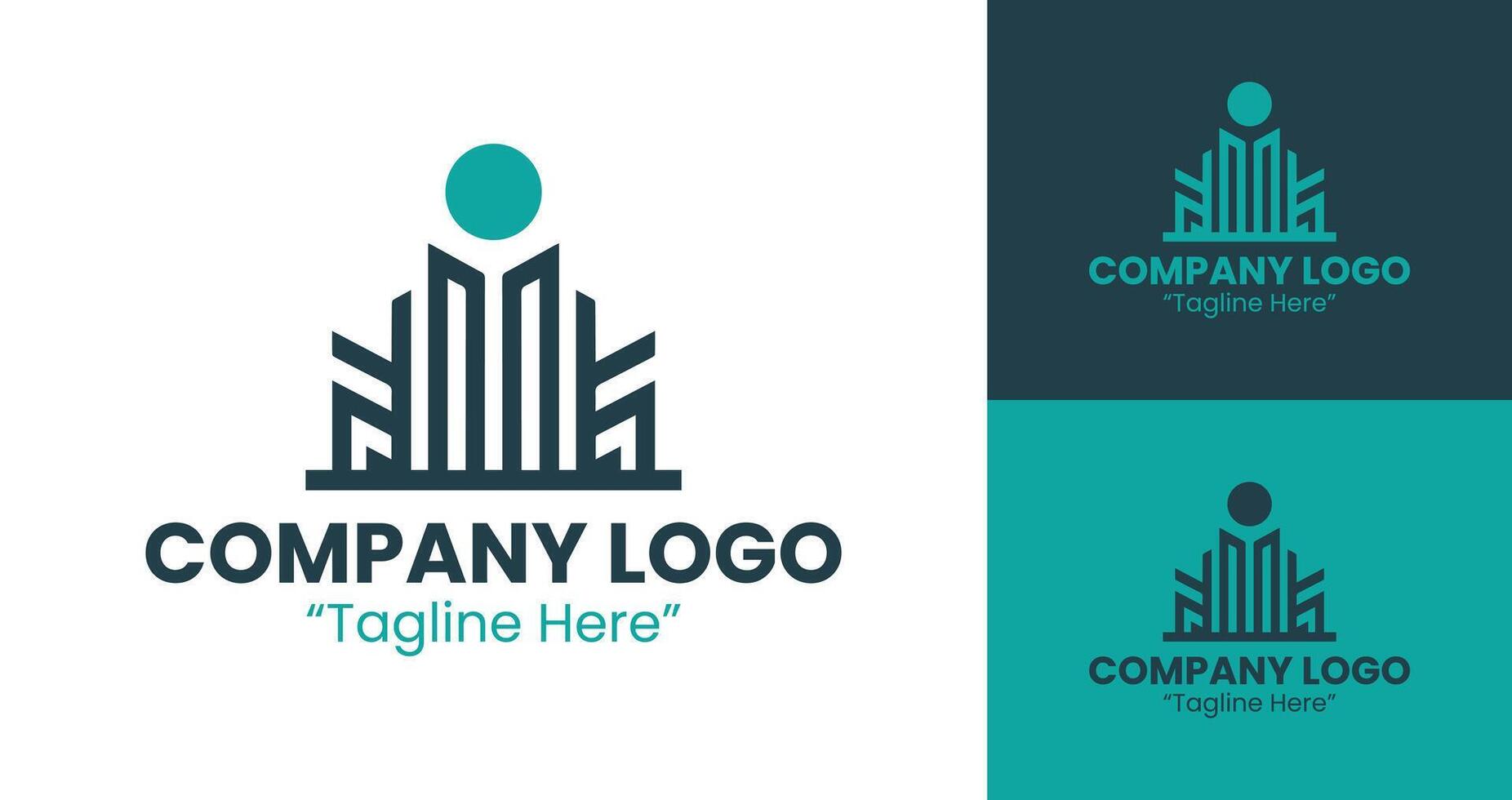 Timeless and Clean Business Logo Designs for Corporate Branding and Identity in Teal vector
