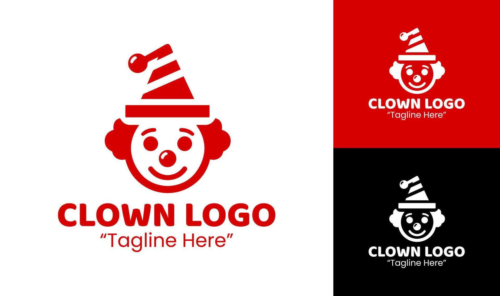 Minimalist Clown Logo with Hat for Event and Party Branding vector