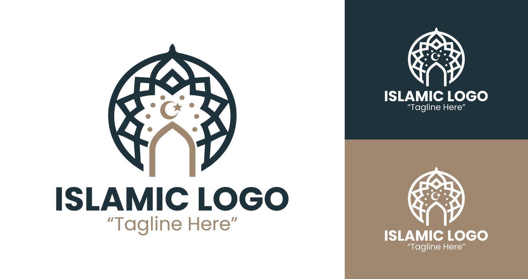 Creative Islamic Logo with Bold Patterns and Modern Colors for Branding and Identity vector