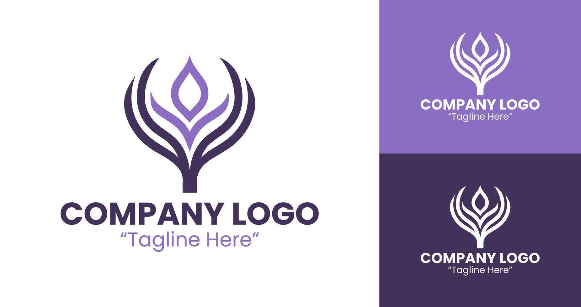 Elegant and Minimalist Company Logo Design for Professional Branding in Purple vector