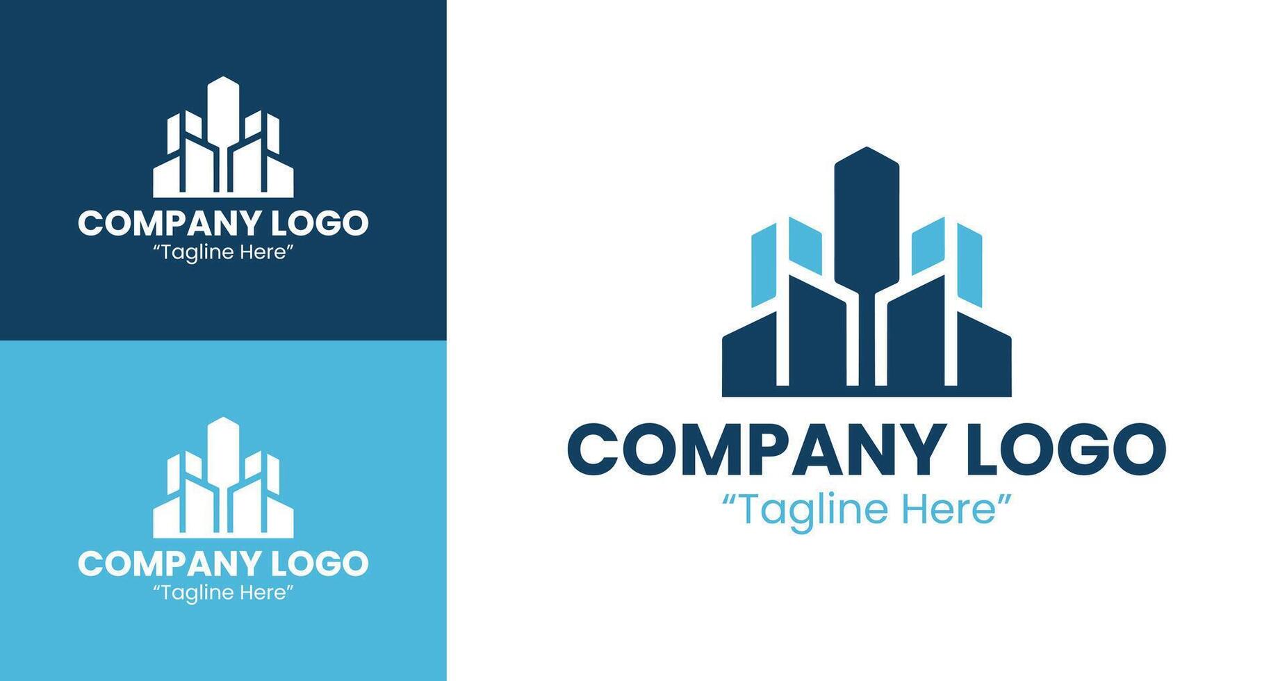 Sleek and Professional Business Logo for Modern Branding Solutions in Blue vector
