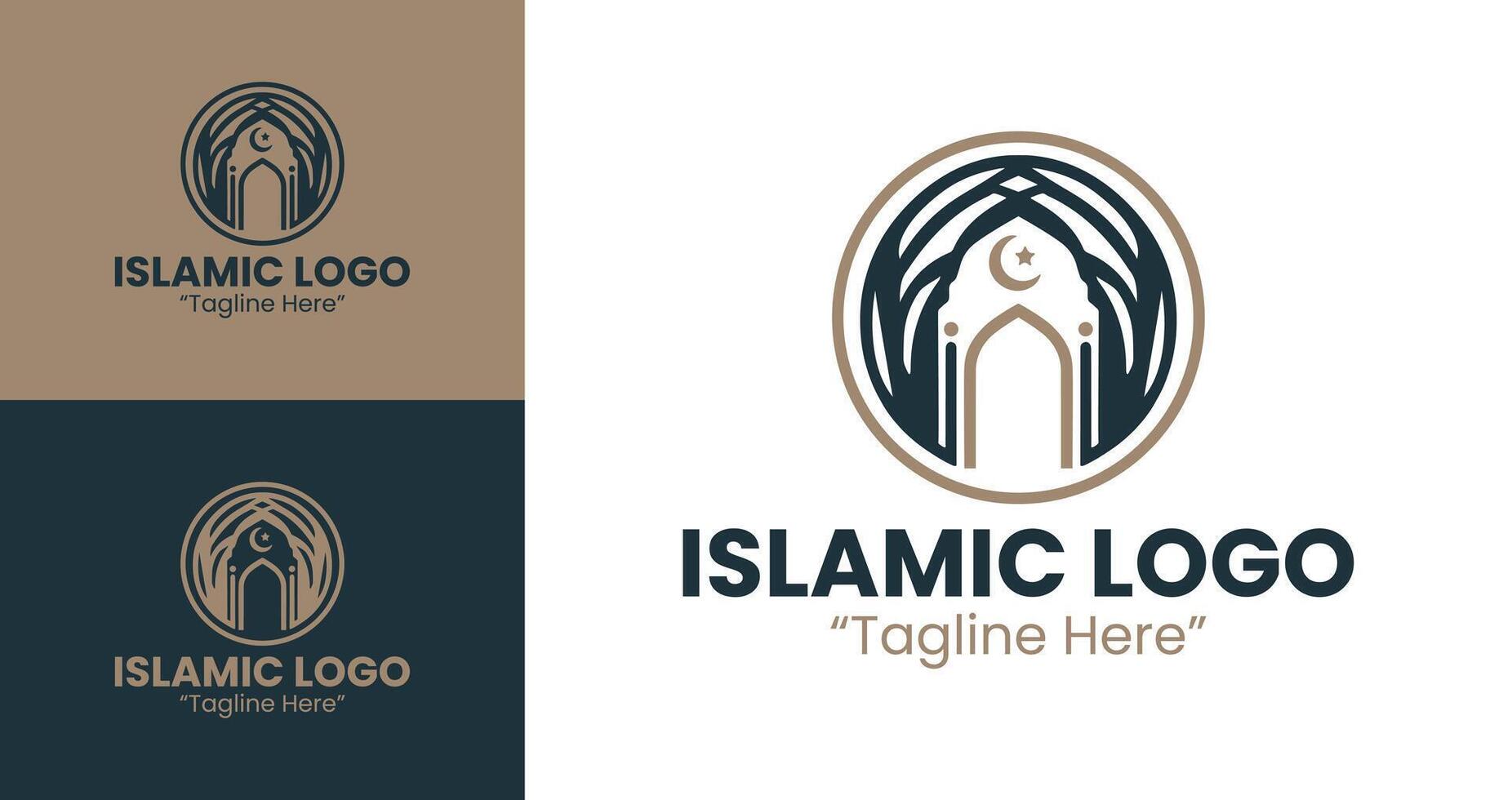 Minimalist Islamic Logo Design for Branding with Elegant Lines and Creative Elements vector