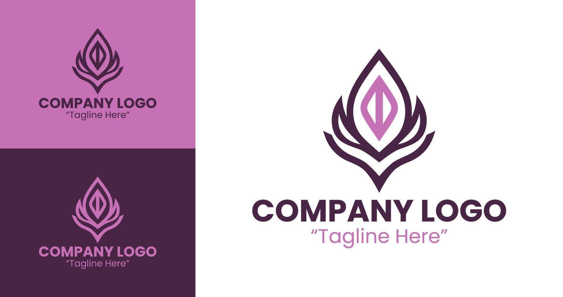 Elegant Modern Business Logo for Professional Branding Solutions in Purple vector