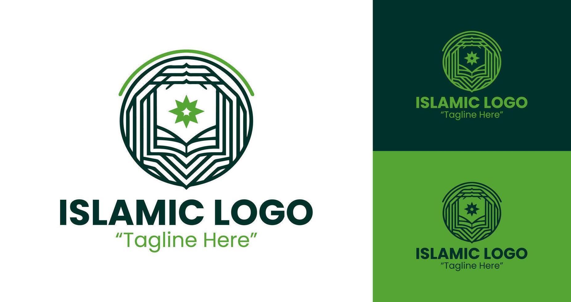 Professional Islamic Logo with Symmetric Geometric Design for Branding vector