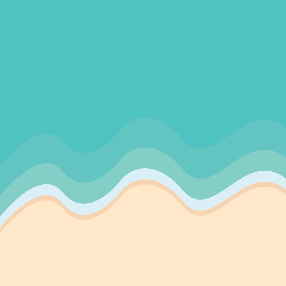 Sandy beach and the sea. vector