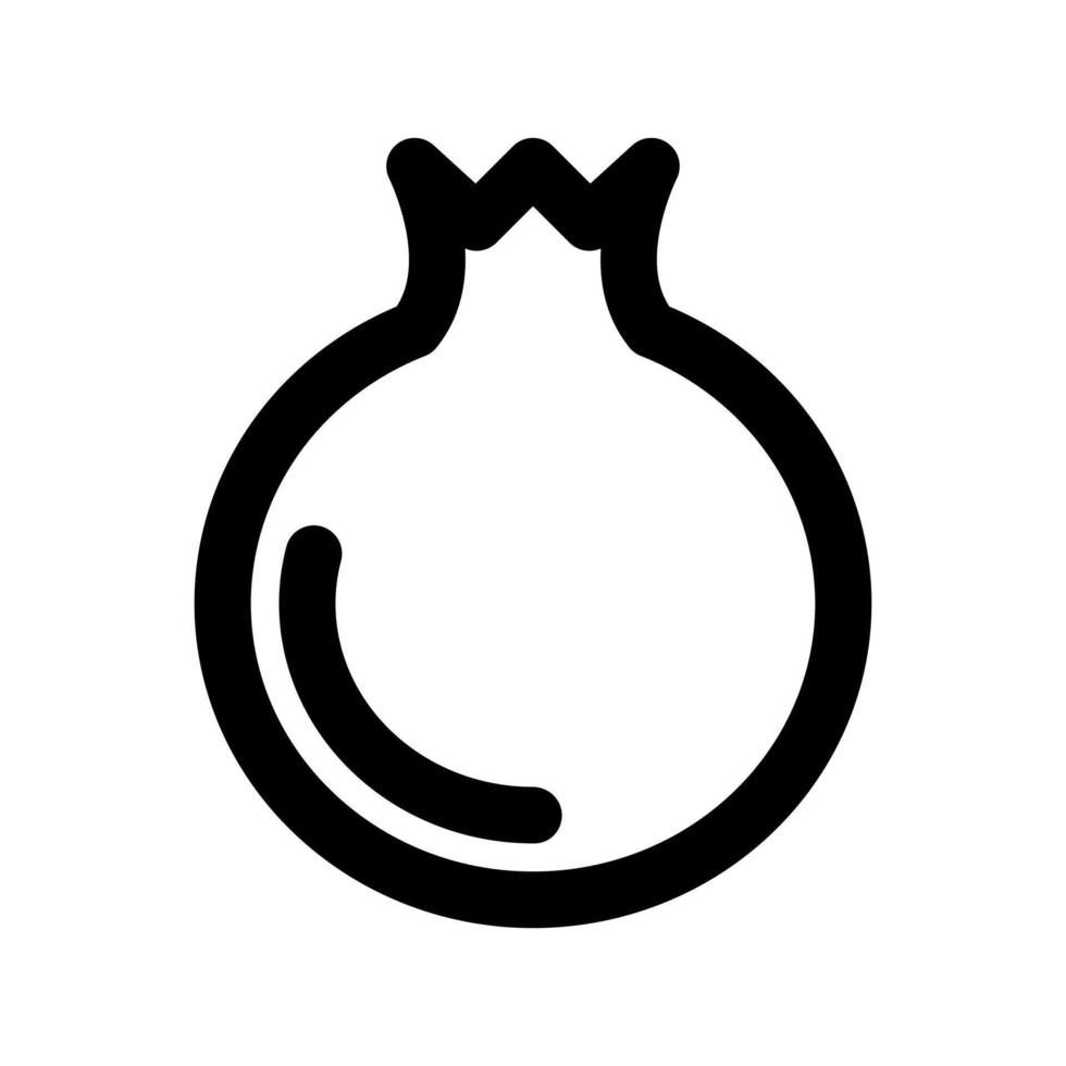 Pomegranate icon thick bold line vector