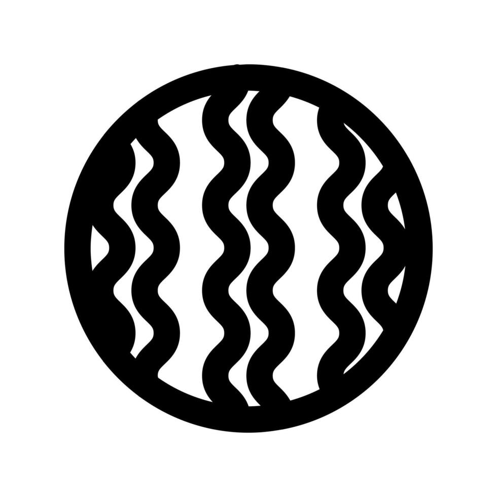 Watermelon icon thick bold line vector