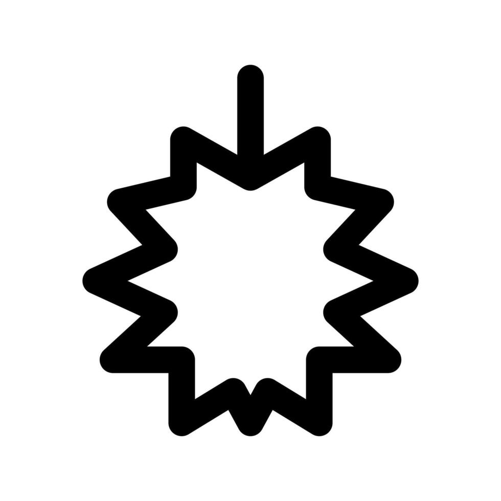 Durian icon thick bold line vector