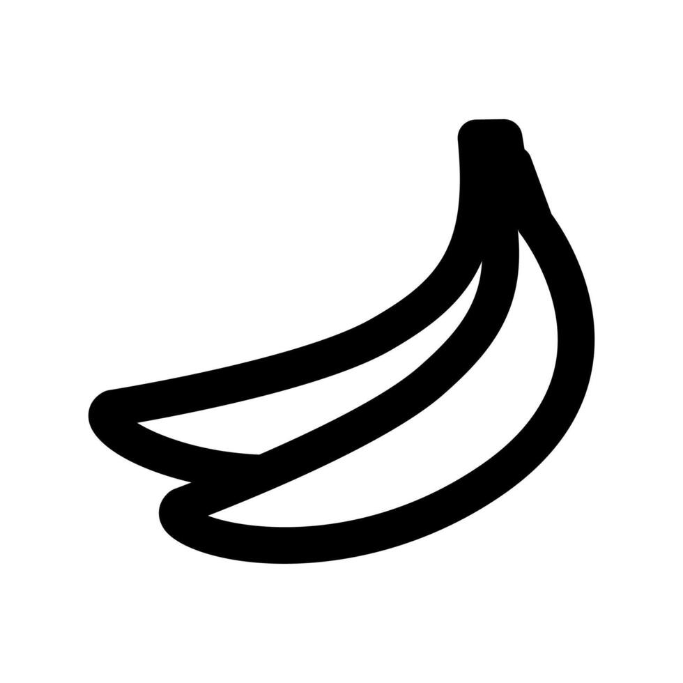 Banana icon thick bold line vector