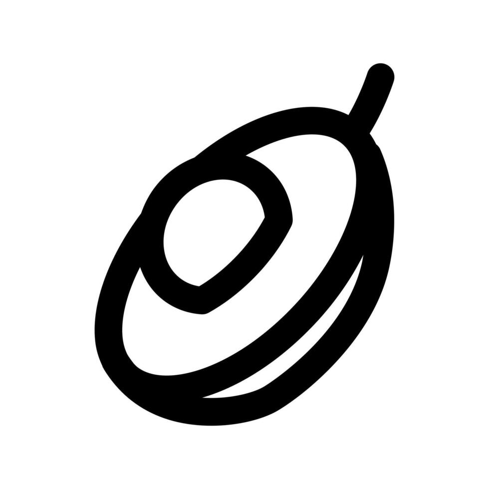 Avocado icon thick bold line vector