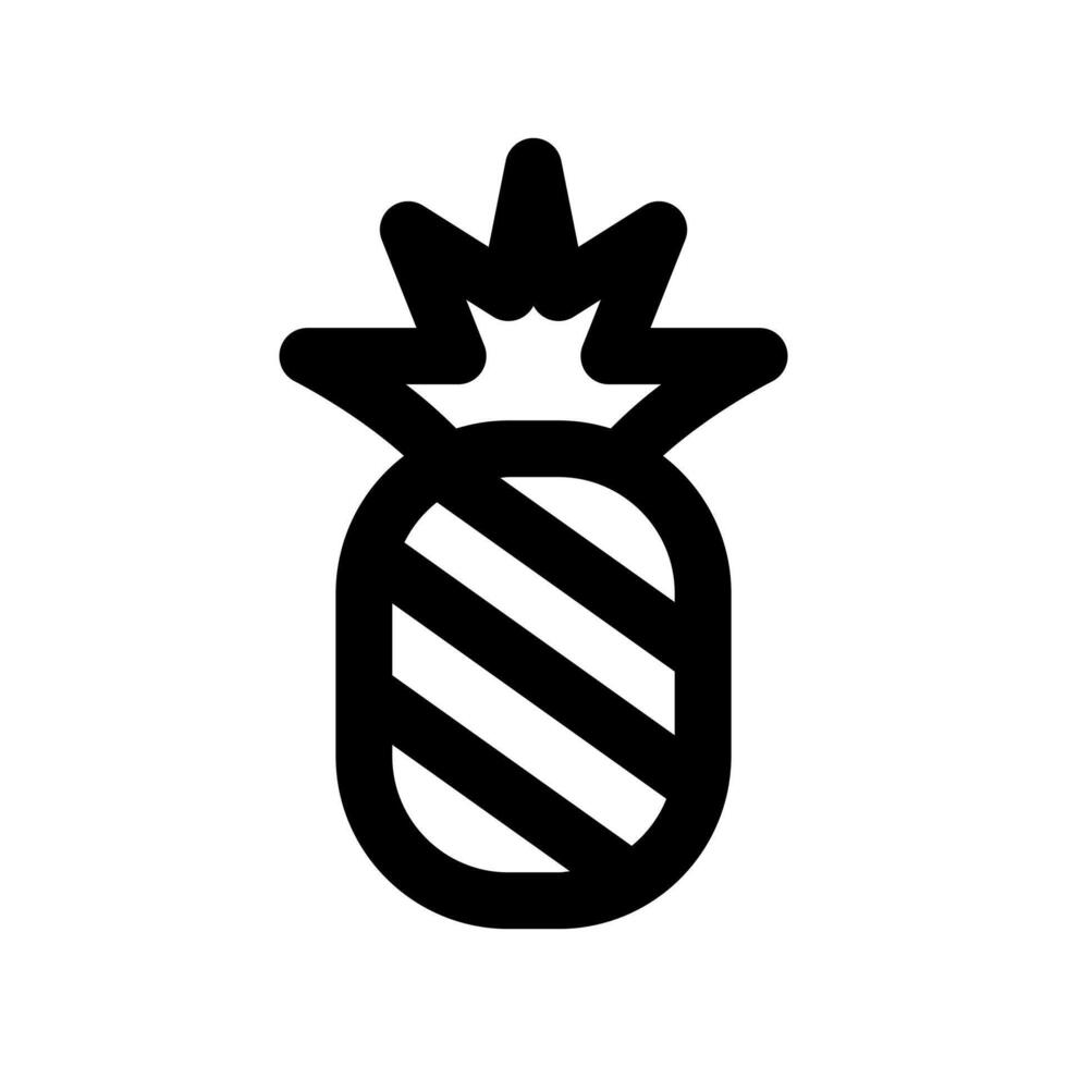 Pineapple icon thick bold line vector