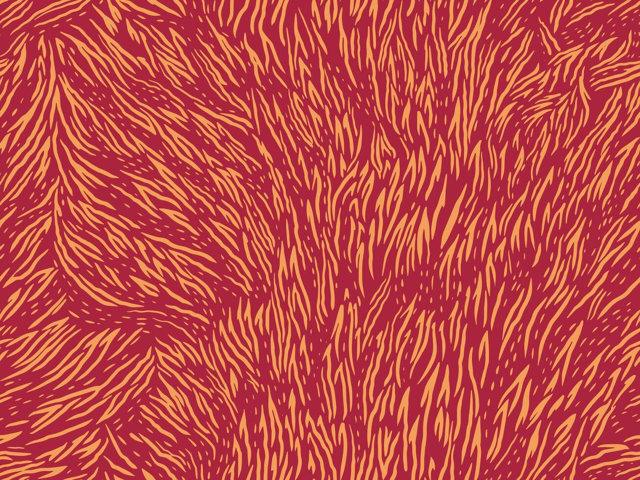 Seamless abstract animal inspired pattern with dynamic yellow organic lines on a burgundy background. Plain print ornament for textile design, modern wallpapers, branding projects vector