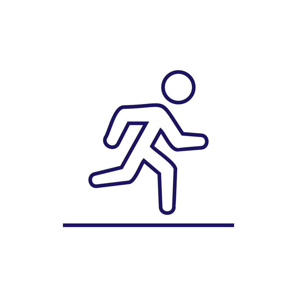 User is Running Minimalistic Sign for Web and Graphic Design, Apps, Banners, Social Network and Cards vector
