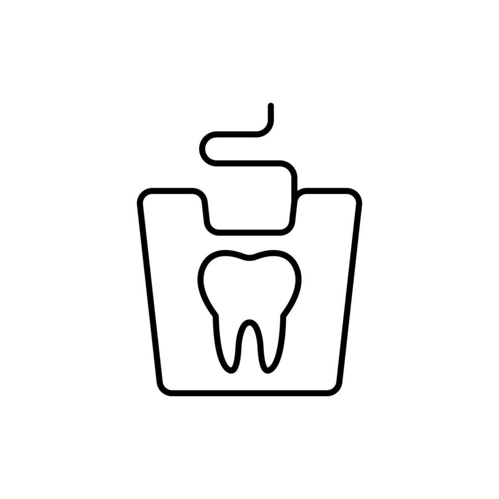 Symbol of Dental Floss for Graphics, Concept, Apps vector