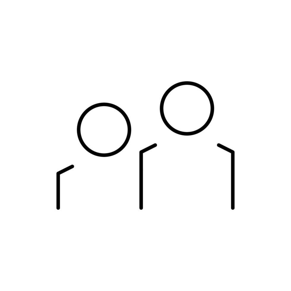 Faceless People Simple Thin Icon Perfect for Web Sites, Books, Cards, Apps vector