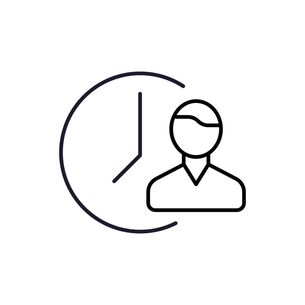 Faceless Man Minimalistic Thin Line Icon for Web and Graphic Design, Apps, Banners, Social Network and Cards vector