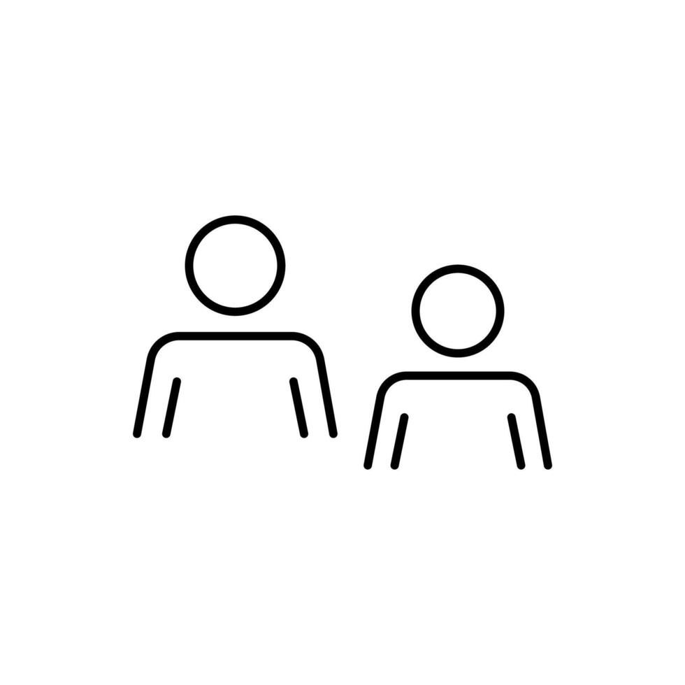 Faceless People Outline Image for Graphic and Web Design, Apps, Adverts, Various Cards vector