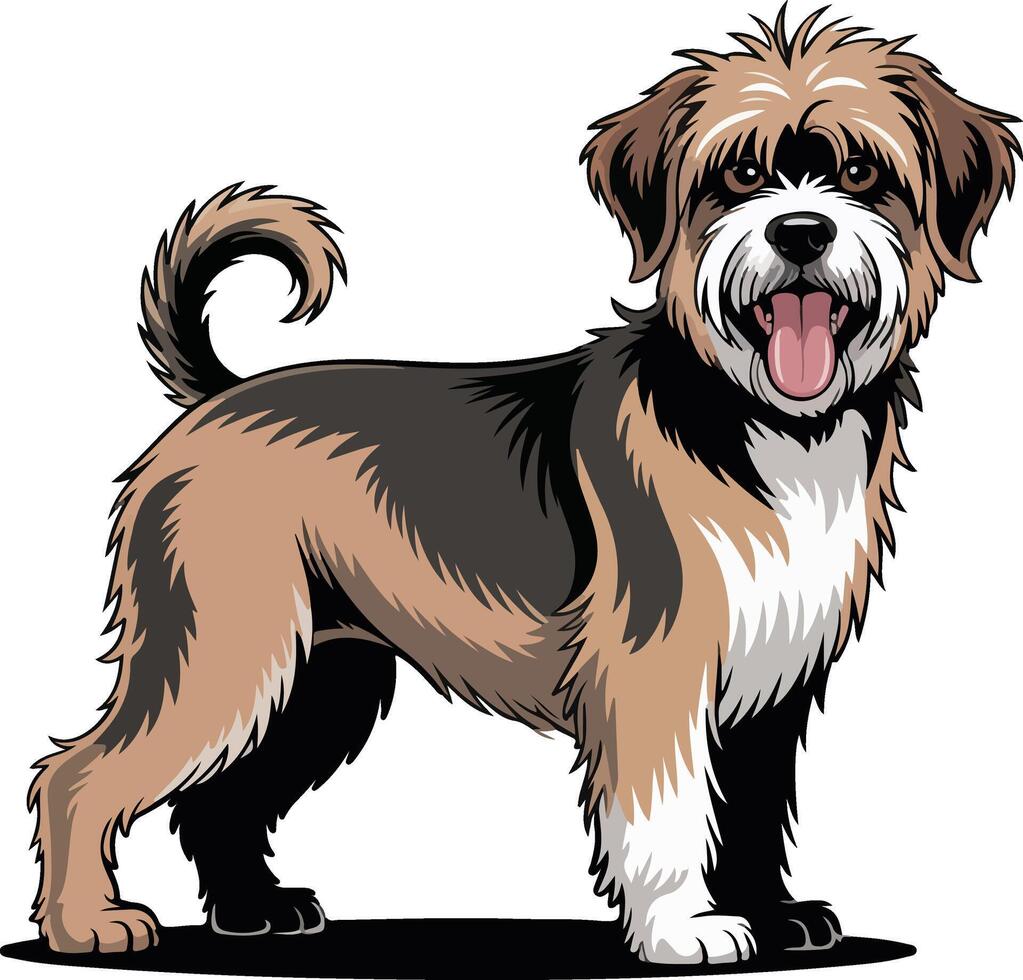 A cartoon dog standing on a white background vector