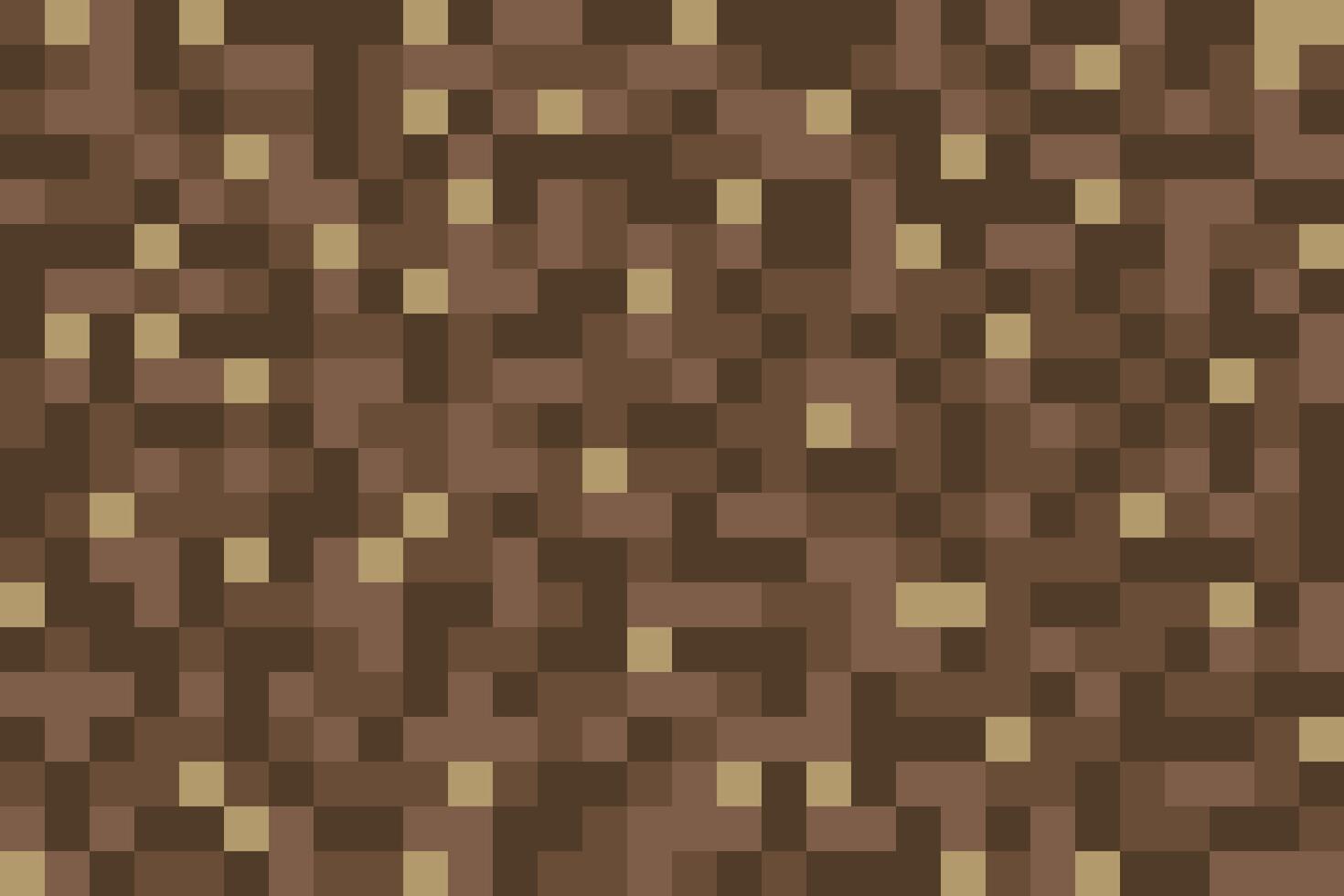 Pixelated Soil Land Background. Pixel Ground Cover, Wallpaper. vector