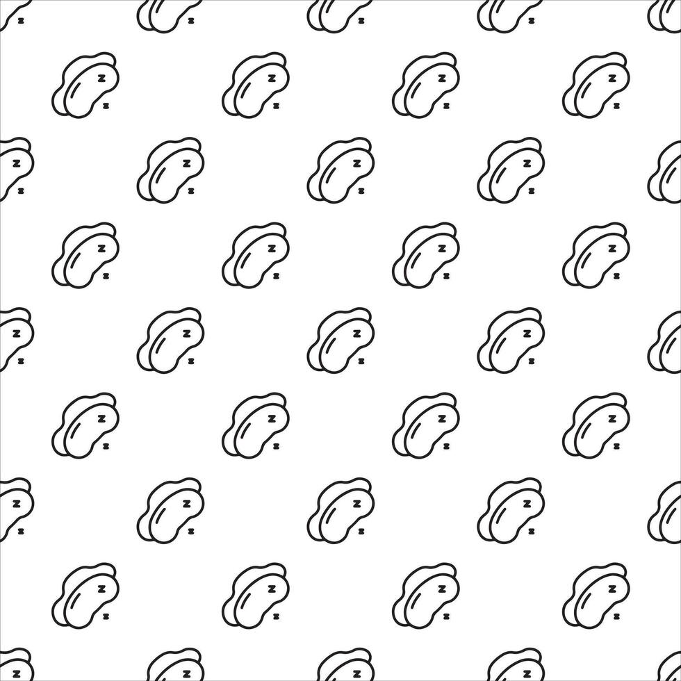 Cute cloud sleep icon pattern. vector